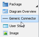 Select Generic Connector from the diagram toolbar