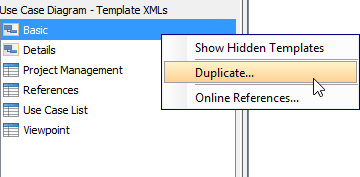 Duplicate a template