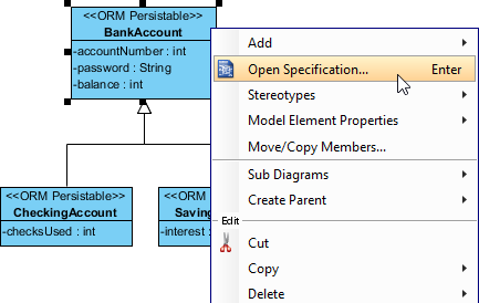 Opening class specification