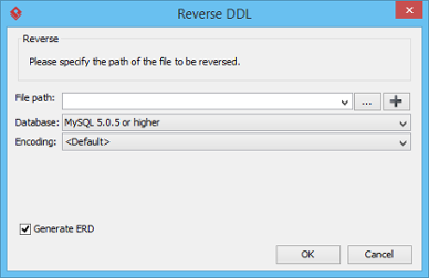 The Reverse DDL window