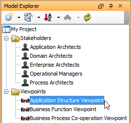 Browse an enterprise architecture from viewpoint