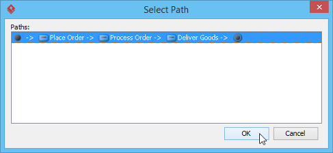 Select a path for generating scenario