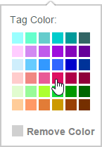 Select a tag color