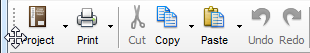 Drag toolbar with the handle of toolbar
