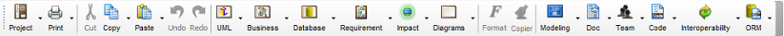 The Standard toolbar