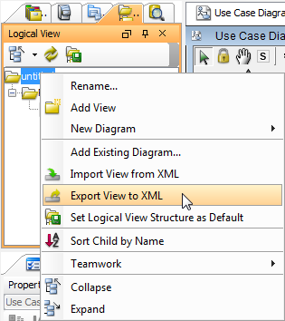 Click Export View to XML from the pop-up menu
