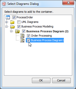 Check diagrams in Select Diagrams Dialog