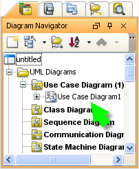 Diagram Navigator listing the imported diagram(s)