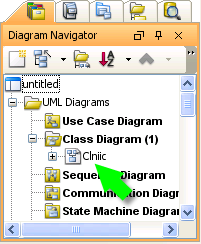 Diagram Navigator listing the imported diagram(s)