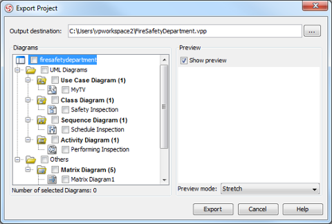 Inputting output destination