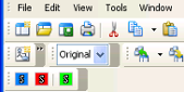 Toolbar with user-defined buttons