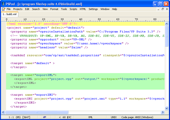 Modify task(s) specific properties in build.xml