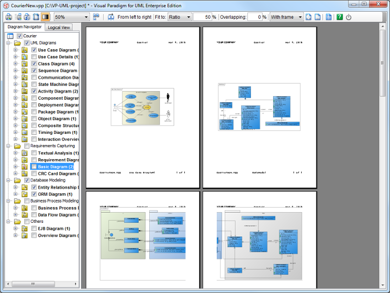 Diagram preview