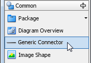 Select Generic Connector from the diagram toolbar