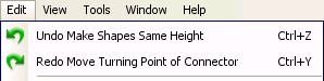 Menu shows Undo/Redo name