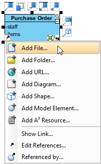 Select Add File... from the pop-up menu