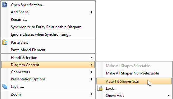 Check Auto Fit Shapes Size from the pop-up menu