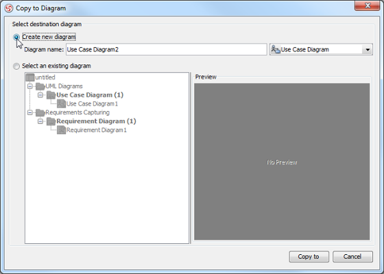 Check Create new diagram