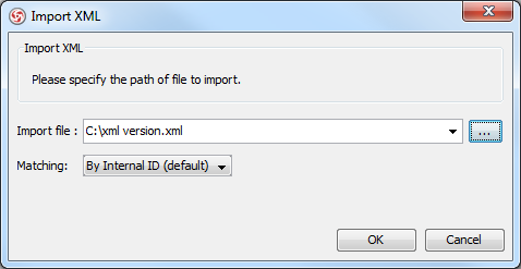 Select the xml file path