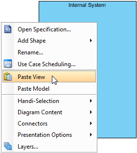 Paste the selected shape