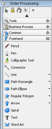 Freehand toolbar interface