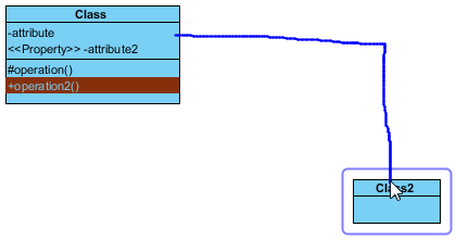 Drawing from a shape to another