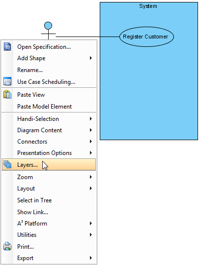 Select Layers... from the pop-up menu