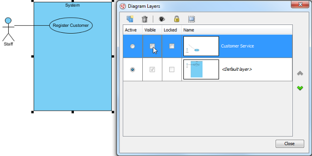 Shapes on the layers are invisible on diagram