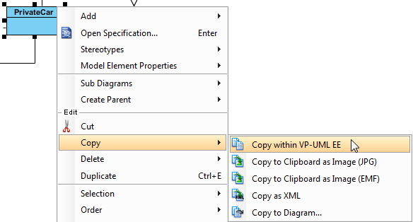 Copy a model element