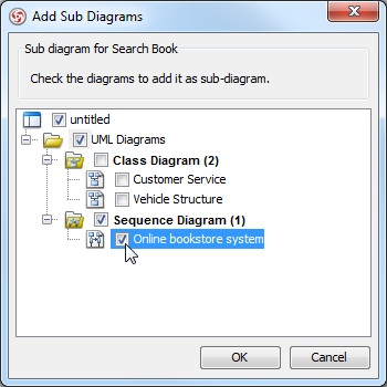 Add Sub Diagrams dialog box