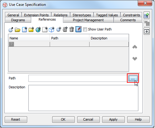 Click the ... button in the Property pane