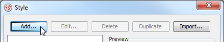 Style dialog box