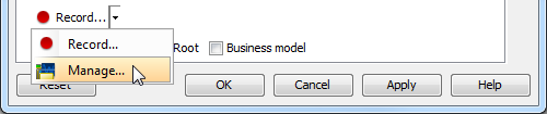 Click Manage... button