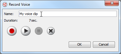 Name voice clip