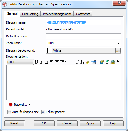 Specify default schema