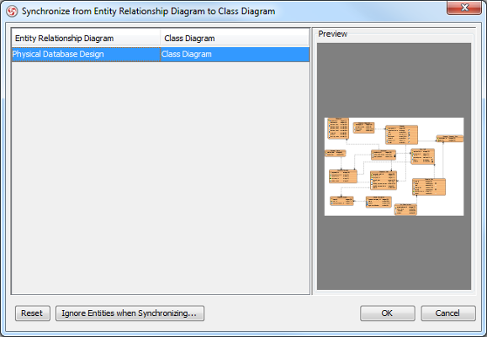 Select diagram for synchronize