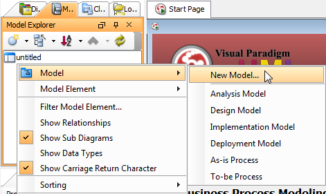 Create a new model