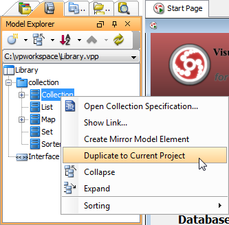 Duplicate a model element