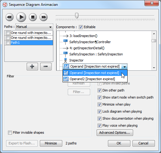 Making a decision for the flow of path