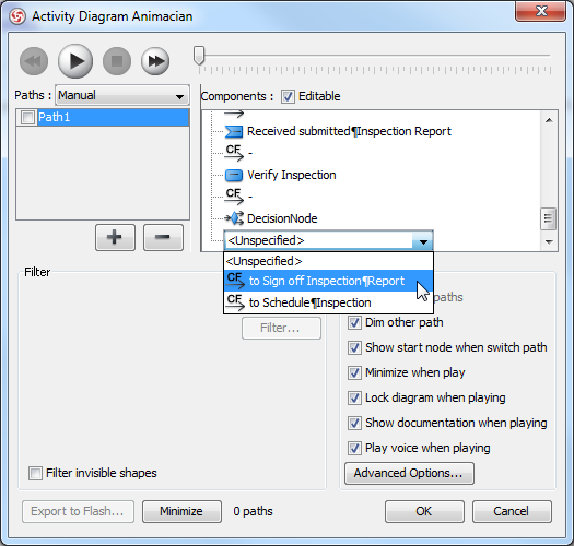 Making a decision for the flow of path