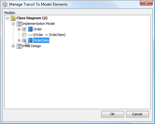 Select shapes to transit to
