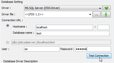 Test connection