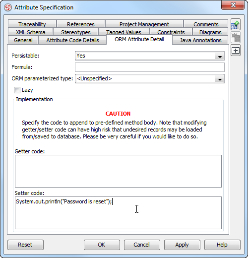 Customizing the setter of attribute