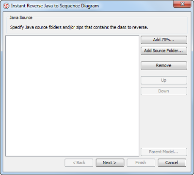 The Instant Reverse dialog