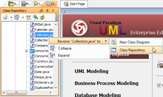 Reversing a java source file from index tree