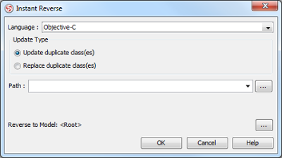 The Instant Reverse dialog