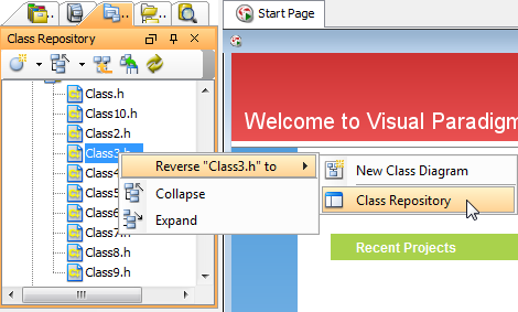Reversing a C++ source file from index tree