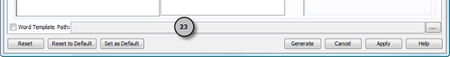 The bottom part of report generaition dialog box for MS Word report