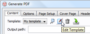 To edit a template