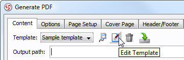 To open a template in template editor